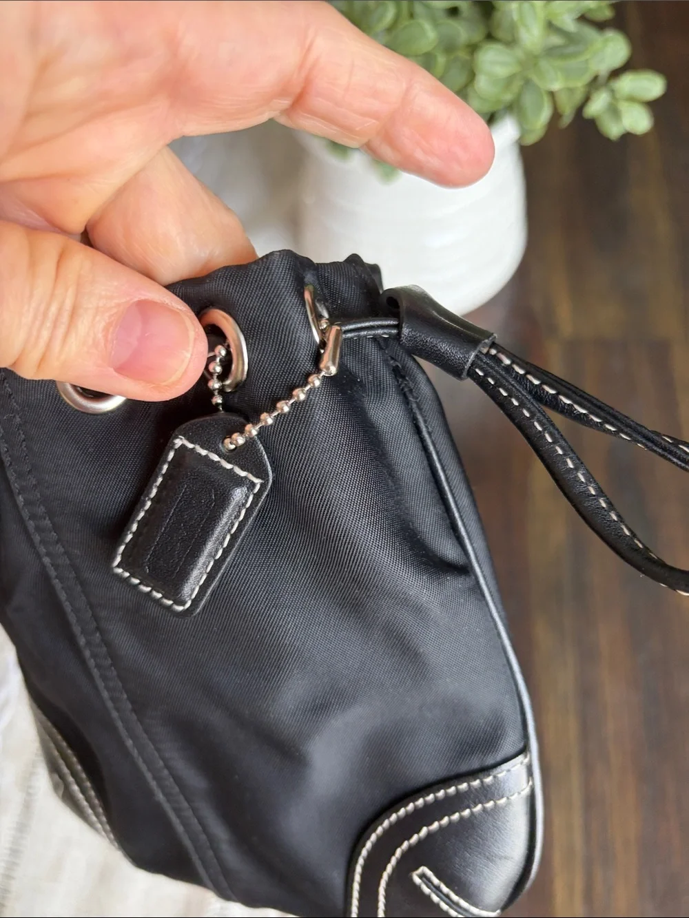 Vintage coach #8669 Mini Draw Drawstring Wristlet Pouch